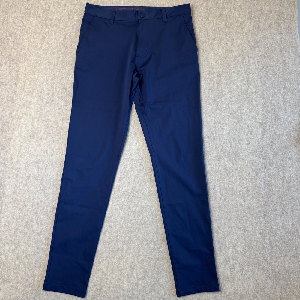 Rhone Commuter Slim Fit Pants Mens 32x32 Navy Polyester Tech